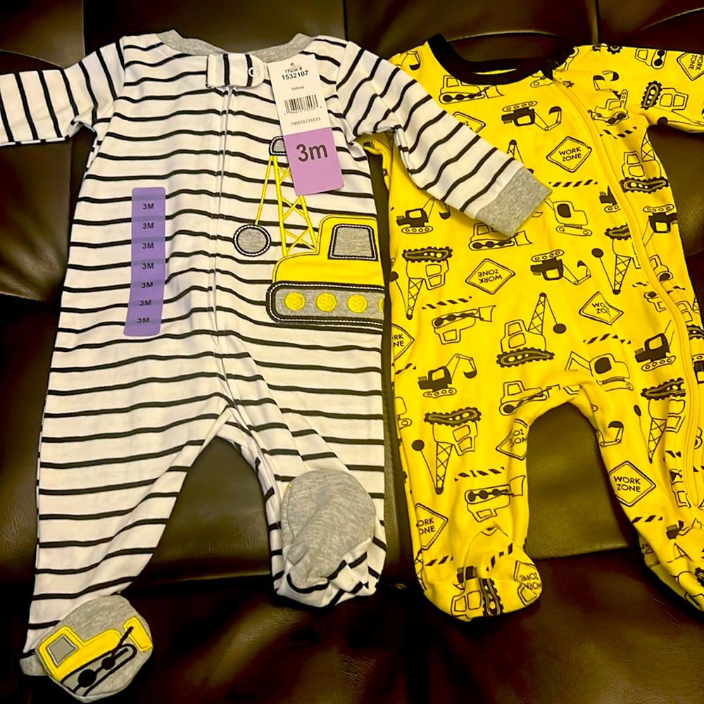 2 pack koala baby  boys footies  3 months